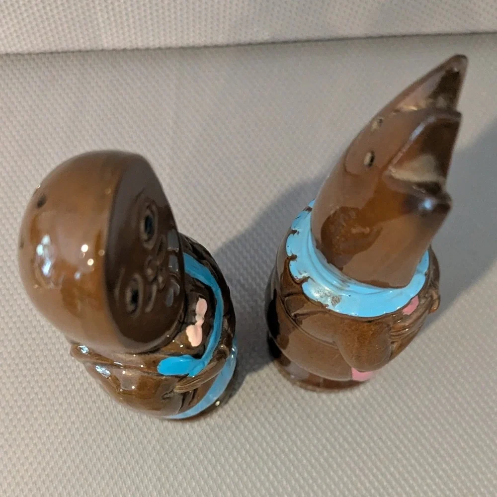 Vintage Anthropomorphic Spoon and Fork Salt and Pepper Shakers Set Large Japan